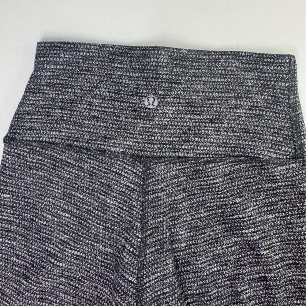 lululemon Textured Black Gray High Rise Leggings Women's S